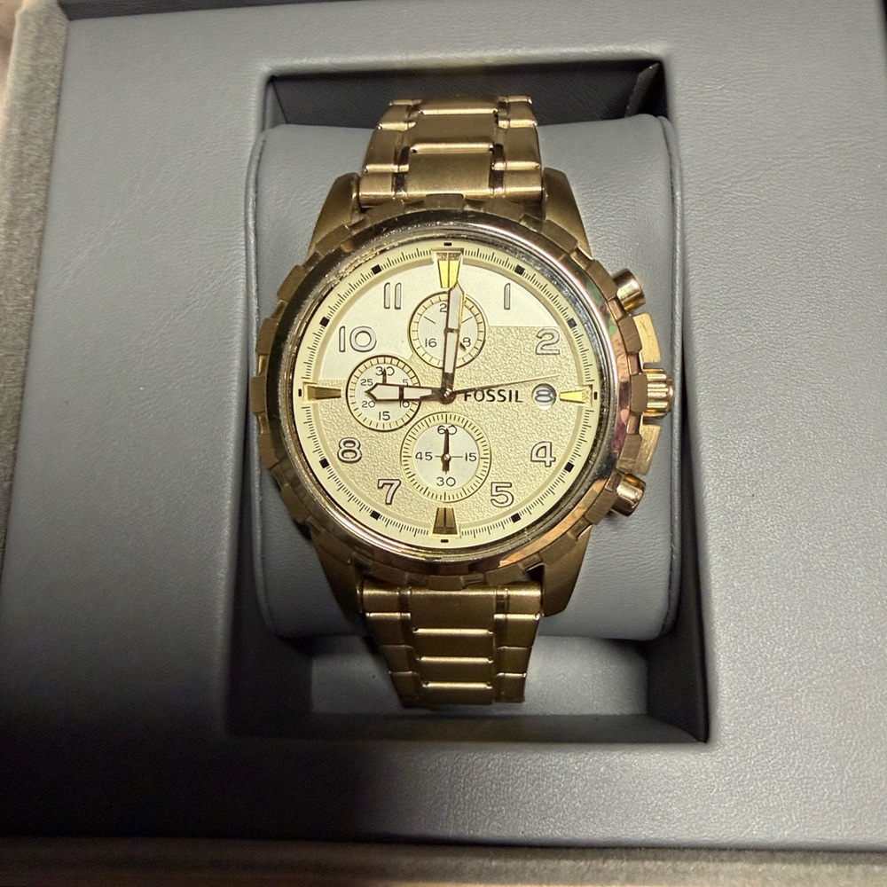 Fossil Gold Chronograph Men's Watch